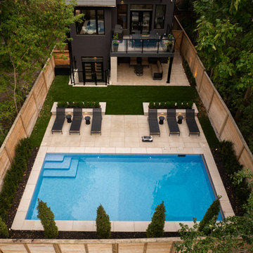 Custom In-Ground Pool with Automatic Safety Cover