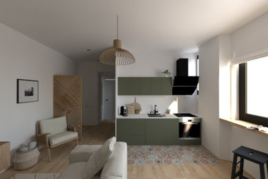 Inspiration for a small scandinavian home design remodel in Paris