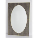 Uttermost - Uttermost Cyprus Gray Shagreen Mirror - Classic And Sophisticated, This Mirror Features A Gray Faux Shagreen Embossing Surrounded By Delicate Antique Brushed Brass Detailing. The Piece Features A 1" Bevel And May Be Hung Horizontal Or Vertical. Uttermost's Mirrors Combine Premium Quality Materials With Unique High-style Design. With The Advanced Product Engineering And Packaging Reinforcement, Uttermost Maintains Some Of The Lowest Damage Rates In The Industry. Each Product Is Designed, Manufactured And Packaged With Shipping In Mind.