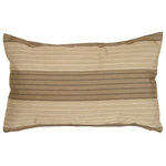 Pillow Decor Ltd. - Pillow Decor - Sunbrella Elliott Wren 12 x 20 Outdoor Pillow - Stripes in warm mocha beiges. Sunbrella Outdoor fabric in Elliott Wren stripes. Combines well with the other neutral designs in this series of pillow to add softness to your wrought iron furniture. A great shape to pop onto your favorite outdoor chair!