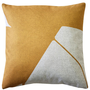 Boketto Renaissance Gold Throw Pillow 19x19, with Polyfill Insert