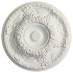 Udecor - MD-5370 Ceiling Medallion, Piece - Ceiling medallions and domes are manufactured with a dense architectural polyurethane compound (not Styrofoam) that allows it to be semi-flexible and 100% waterproof. This material is delivered pre-primed for paint. It is installed with architectural adhesive and/or finish nails. It can also be finished with caulk, spackle and your choice of paint, just like wood or MDF. A major advantage of polyurethane is that it will not expand, constrict or warp over time with changes in temperature or humidity. It's safe to install in rooms with the presence of moisture like bathrooms and kitchens. This product will not encourage the growth of mold or mildew, and it will never rot.