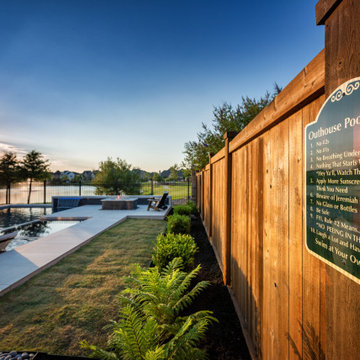 The Colony, TX - Modern Linear Pool and Fire Pit