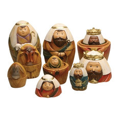 Kurt Adler 9/" Finely Detailed Christmas Old World Nativity Set 7 Pieces