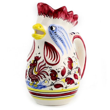 Orvieto Red Rooster, Rooster Of Fortune Pitcher (1 Liter 34 Oz 1 Qt)