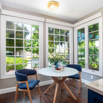 San Diego Breakfast Nook with Large Windows, Round Table, and Garden Views