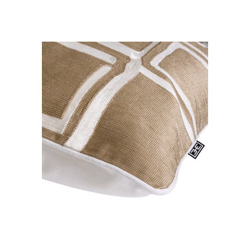 Viscose Contemporary Patterned Cushion | Eichholtz Ribeira, Brown