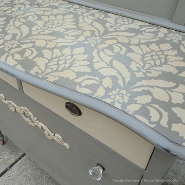 Classic Damask Stencil Projects