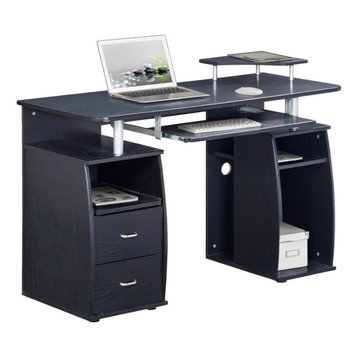 Techni Mobili Dual Pedestal Computer Desk, Espresso