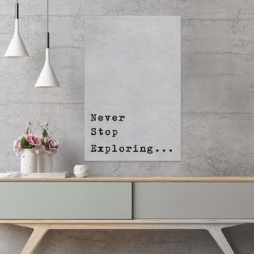 "Never Stop Exploring" Painting Print on Wrapped Canvas