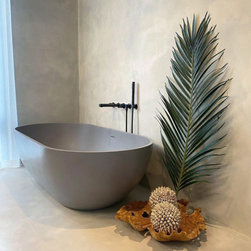 Picasso Pebble Grey Freestanding Stone Bath 1780mm - Bathroom Products
