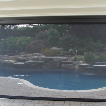 Retractable Pergola Awning with Integrated Solar Shades