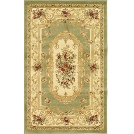 Unique Loom Green Henry Versailles 3' 3 x 5' 3 Area Rug