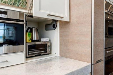 Example of a transitional kitchen design in Chicago