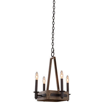 Duluth 15x18" 4-Light Farmhouse Chic Mini-Chandeliers by Kalco