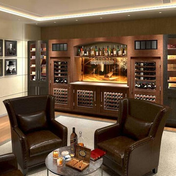 Wine and Cigar Storage for a Mancave