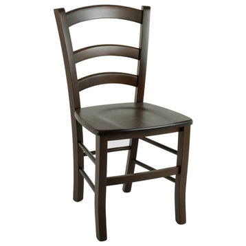 Linon Karsyn Set of Two Wood Side Chair in Walnut
