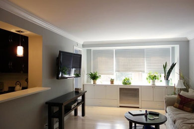 Living room - contemporary living room idea in New York