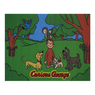 Fun Rugs Curious George Collection George and Friends Area Rug, 39