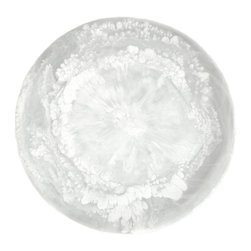 Martha Sturdy - Martha Sturdy resin round platter in white marble - Home Decor