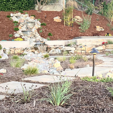 Xeriscape & Native Garden with Waterfall