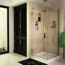 Fleurco Titan Cronos Cube 33"- 47" Wall-Mount Hinge Door with 48" Return Panel T - Bath Products