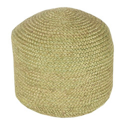 Vanth Olive Accent Pouf - Floor Pillows And Poufs