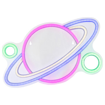 16" LED Neon Style Planet Wall Sign
