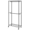 VEVOR Clothes Rack Heavy Duty Clothing Garment Rack Double Hanging Rods 300 lbs