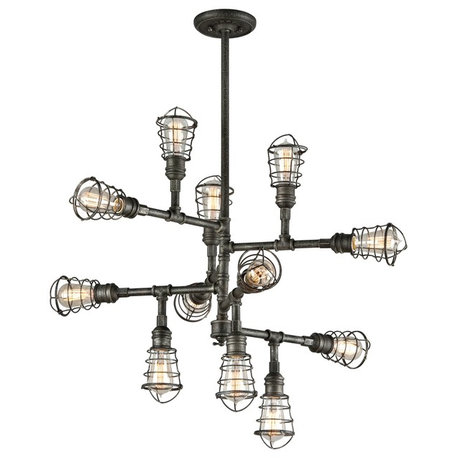 Troy Lighting Conduit 12 Light Chandelier F3817