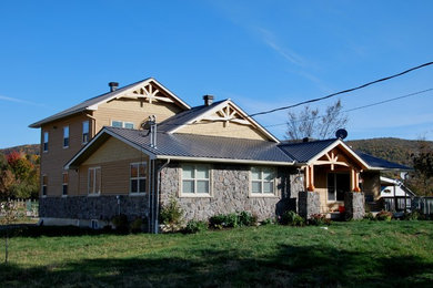 Timber frame bungalow renovation, Gatineau Hills