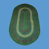 Colonial Style Oval Area Rug Green Nylon 6' Long x 4' Wide |