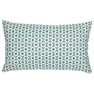 Alcazar Sea Green Indoor/Outdoor Performance Lumbar Pillow, 12"x20"