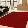 Solid Color Red Area Rug, 14'x14' Square