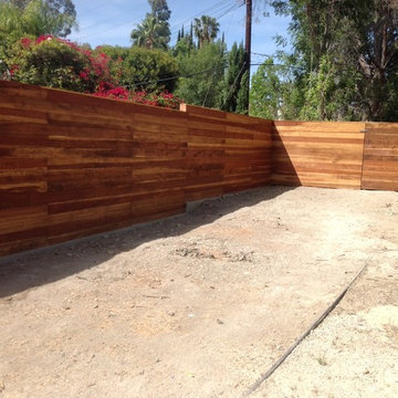 Custom Redwood Privacy Fence & Gate