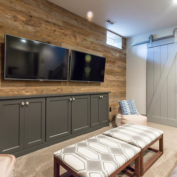 Game Room Entertainment Center in West Chester Basement