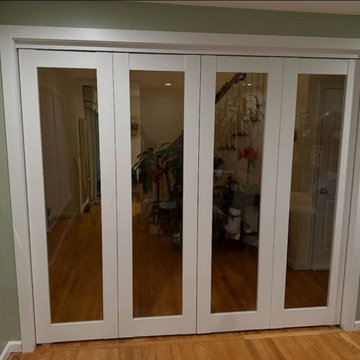 Lucia 2166 White Silk - double bifold doors with custom concealed hinges