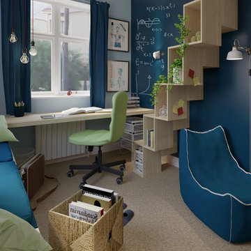 Mezzanine Teenager Boy's Bedroom