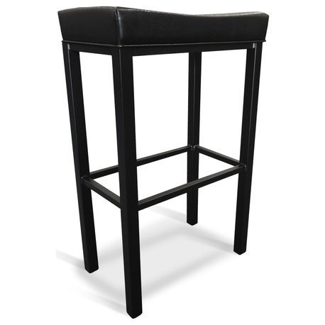 Tempo Furniture Soho Backless Stationary 26" Counterstool Matte Black & Black