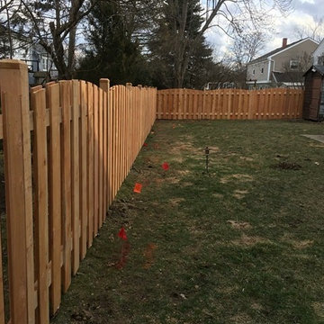 6'H Arched Board on Board Western Red Cedar Fence