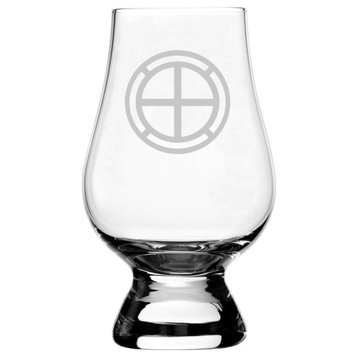 US Army National Guard 35th Infantry Division Glencairn Crystal Whiskey Glass