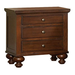 Sunset Trading - Nightstand in Cherry Finish - Nightstands And Bedside Tables