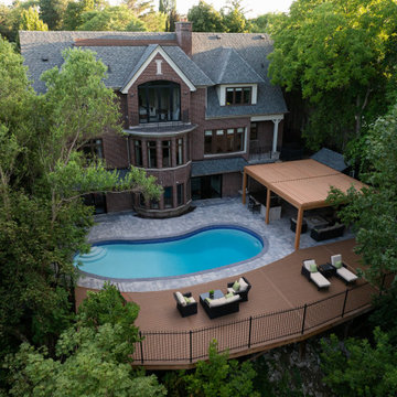 Elegant Poolside Outdoor Living Retreat