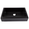 Grace Matte Black Fireclay 34" Single Bowl Quick-Fit Undermount Kitchen Sink