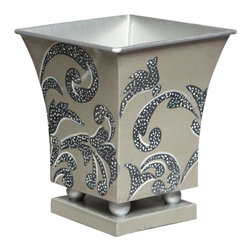 Silver Filigree Square Cachepots - Area Rugs