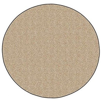 Flagship Carpets PS425-26 6' Round Cushy Almond Classroom or Office Rug