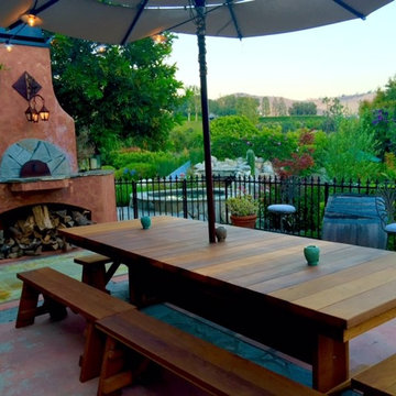 Baja Outdoor Redwood Dining Table