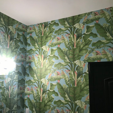 Cafe 310 Bathroom Wallpaper Palm Leaves