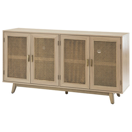 Media Storage TV Stand, Up to 65", Acorn