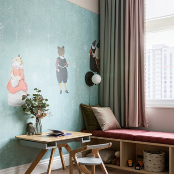 Colorful apartment with children's room